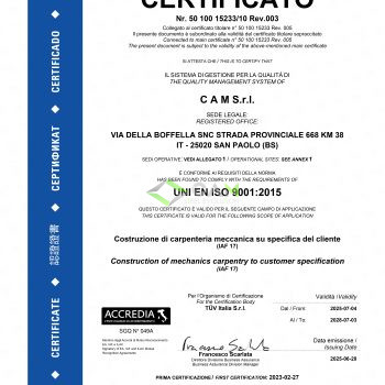 Scopri di più sull'articolo Certificato di Sistema di Gestione per la Qualità